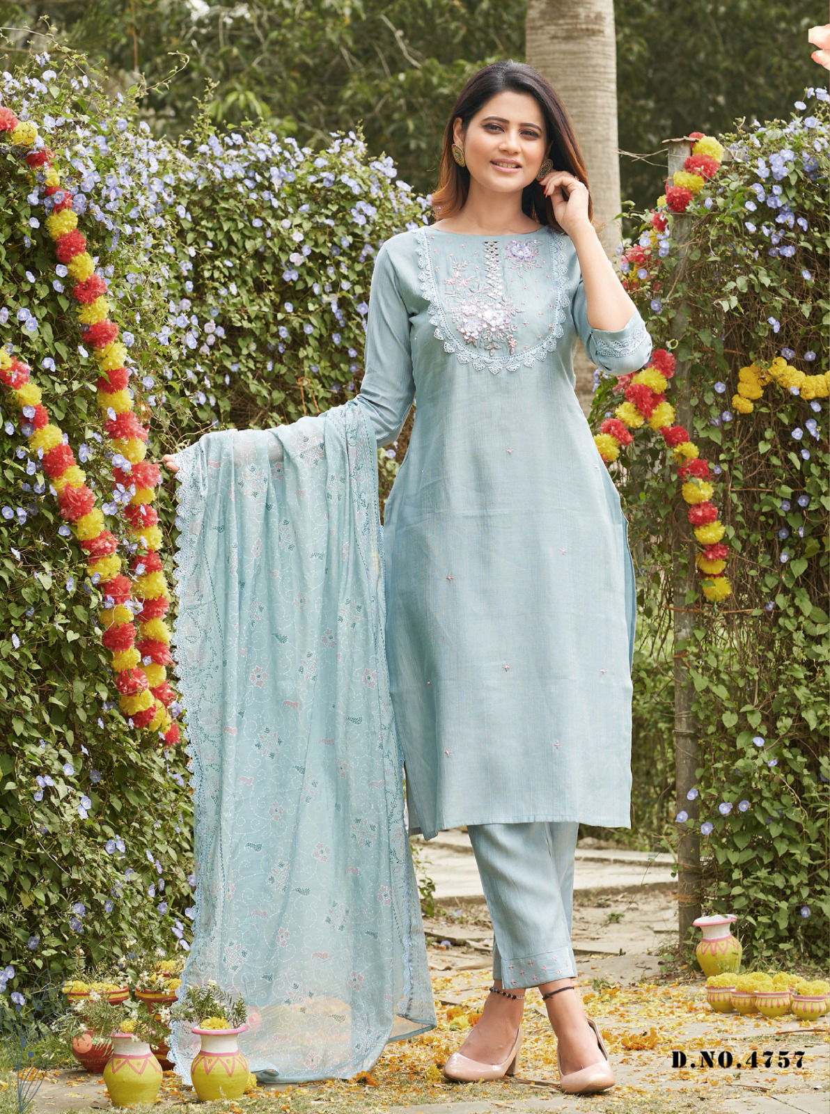 Stree Vol 32 By Hru Viscose Embroidery Kurti With Bottom Dupatta Wholesale Market In Surat
